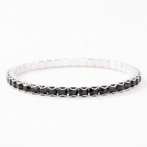 Touchstone‎ Crystal Jet Black Stretch Bracelet Crystal